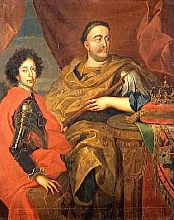 Jan Tricius Portrait of John III Sobieski with his son